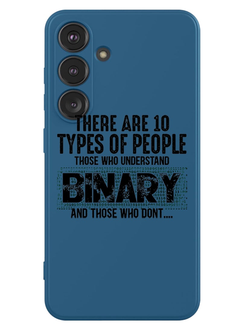 Theodor Protective Slim Fit Case Liquid Silicone Cover with Full Body Protection Anti-Scratch Shockproof Case For Samsung Galaxy S24 Plus (Blue) - Binary Black - Image 1