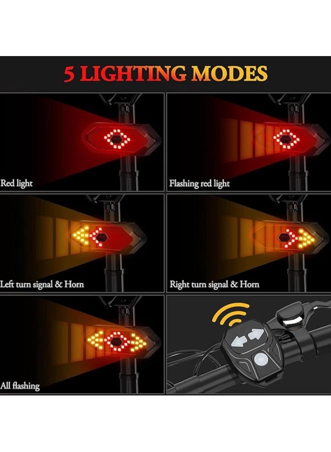 سيكليستا ضوء ذيل الدراجة قابل لإعادة الشحن يو اس بي لاسلكي للتحكم عن بعد مصباح ليد إشارة الانعطاف - Image 2