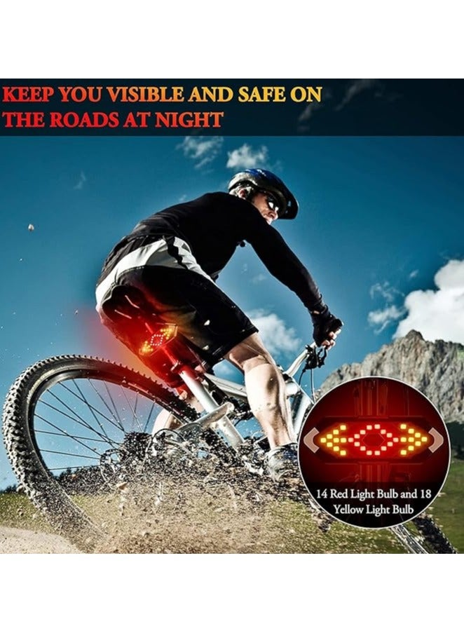 سيكليستا ضوء ذيل الدراجة قابل لإعادة الشحن يو اس بي لاسلكي للتحكم عن بعد مصباح ليد إشارة الانعطاف - Image 4