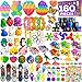 TwCare 160 Pcs Fidget Toys Party Favors Pack Randomly Selected Pop Sensory Set Gifts Stickers for Kids Adults Boy Girl Stocking Stuffers Autistic Bulk Goodie Bag Filler Treasure Box Classroom Prizes School - Image 2