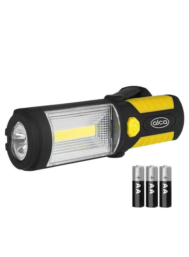 الكا كشاف عمل Alca® بتقنية COB LED – إضاءة محمولة بقوة 220 لومن، مزوّد بمغناطيس وخطاف للتثبيت، مع بطاريات مرفقة - Image 1
