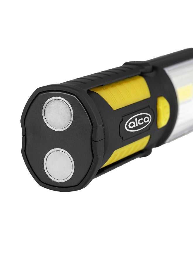 الكا كشاف عمل Alca® بتقنية COB LED – إضاءة محمولة بقوة 220 لومن، مزوّد بمغناطيس وخطاف للتثبيت، مع بطاريات مرفقة - Image 5