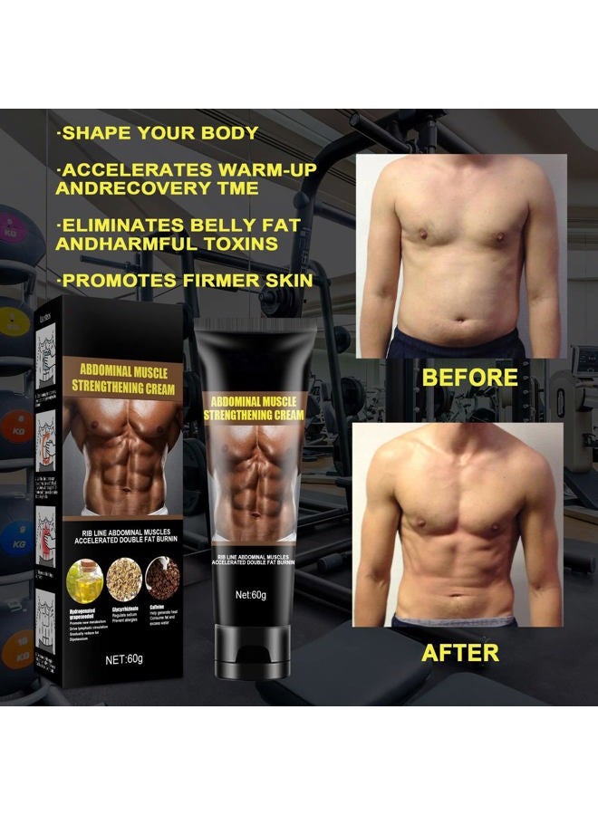 KlsyChry Kailisen Abdominal Cream, Abdominal Muscle Cream, Hot Cream Massage Gel Anti Cellulite Skin Tightening Firming Cream Workout Sweat Enhancer Cream for Tummy, Belly and Waist - Image 4