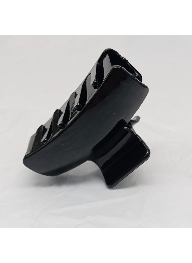 Akarm 4 Pcs Glossy Black Hair Claw Clips Set - Classic Durable Design - Strong Hold for All Hair Types - Image 4