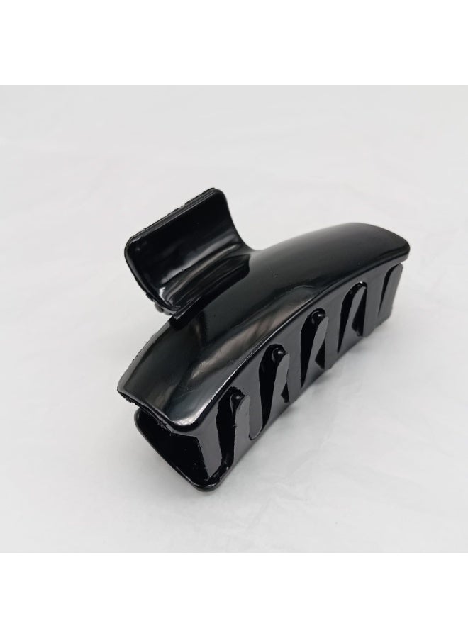 Akarm 4 Pcs Glossy Black Hair Claw Clips Set - Classic Durable Design - Strong Hold for All Hair Types - Image 2