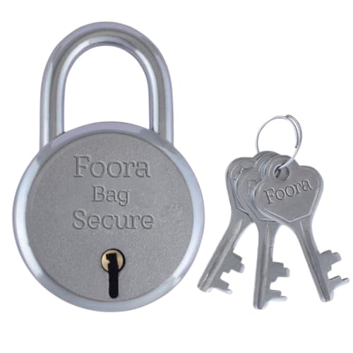 Foora Bag Lock with 3 Keys - Travel Lock for Luggage, Box, Money Bank Bag - Small Lock with Key for Trolley suitcases - Secure for Travel - Image 1