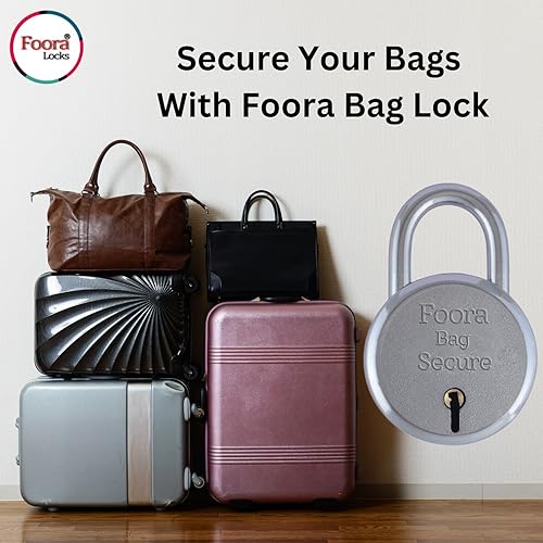 Foora Bag Lock with 3 Keys - Travel Lock for Luggage, Box, Money Bank Bag - Small Lock with Key for Trolley suitcases - Secure for Travel - Image 2