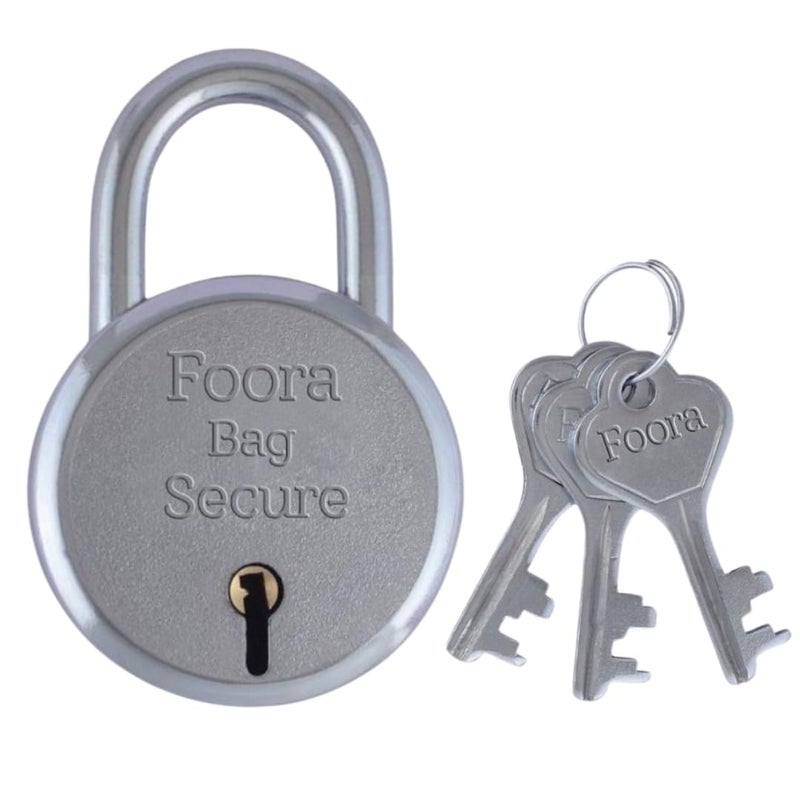 Foora Bag Lock with 3 Keys - Travel Lock for Luggage, Box, Money Bank Bag - Small Lock with Key for Trolley suitcases - Secure for Travel - Image 5