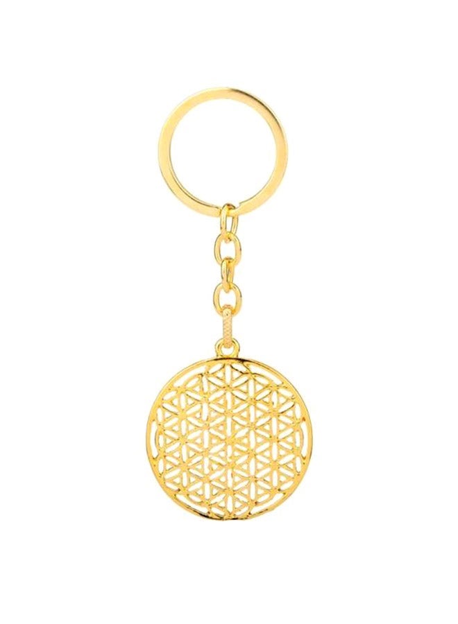 NIBEMINENT Hollow Out Round Alloy Keyrings