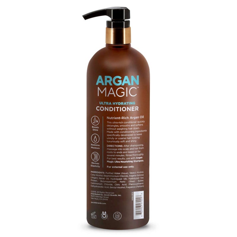 Argan Magic Ultra Hydrating Conditioner | Repairs and Protects Hair | Improves Hair Health | Safe for Color and Chemically Treated Hair | Made in USA, Paraben Free (32 oz) - Image 1