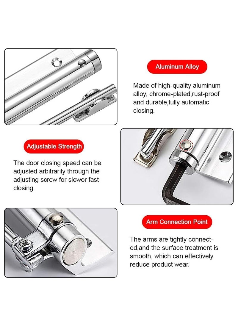 ZAEGO Stainless Steel Spring Door Closers for Light Weight Door Residential Commercial Purpose with Automatic Self  - Image 2