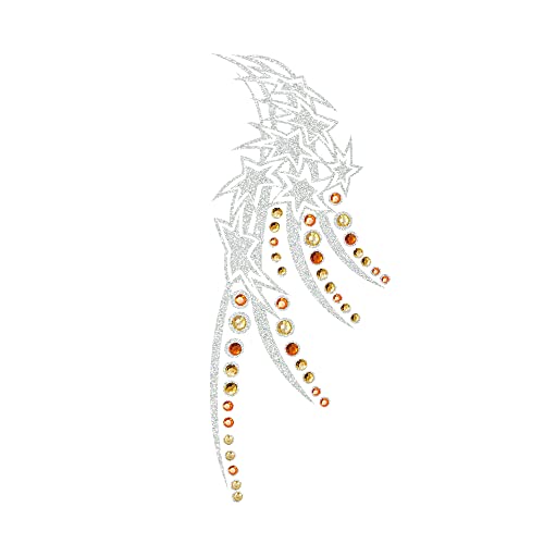 Comet Busters Silver Glitter Temporary Tattoo Body Sticker (BT227) - Image 2