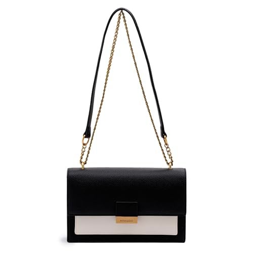 Miraggio Emma Textured Shoulder bag for Women (Black & White) - Image 1