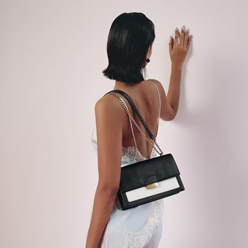 Miraggio Emma Textured Shoulder bag for Women (Black & White) - Image 2