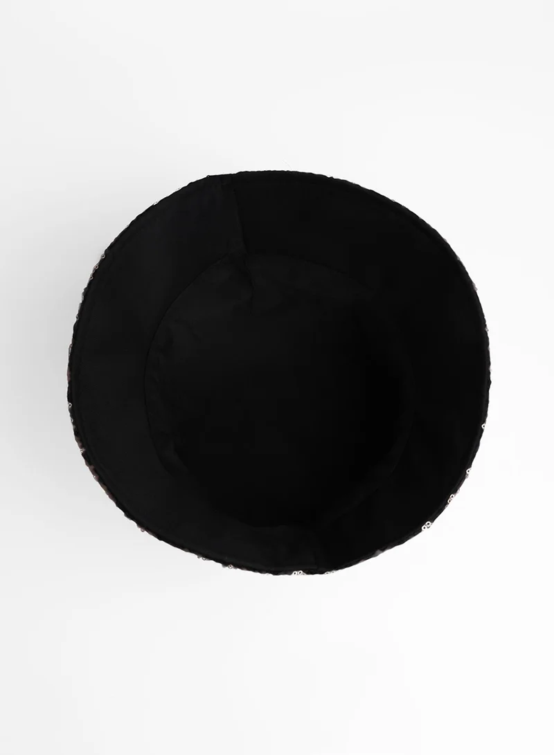 Haute Sauce  Sequin Leopard Bucket Hat  | Best Price UAE