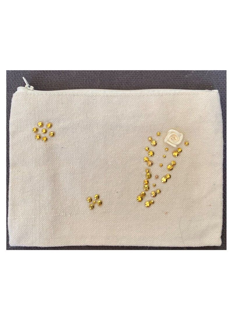 Heya Tria Beige Canvas Pouch 