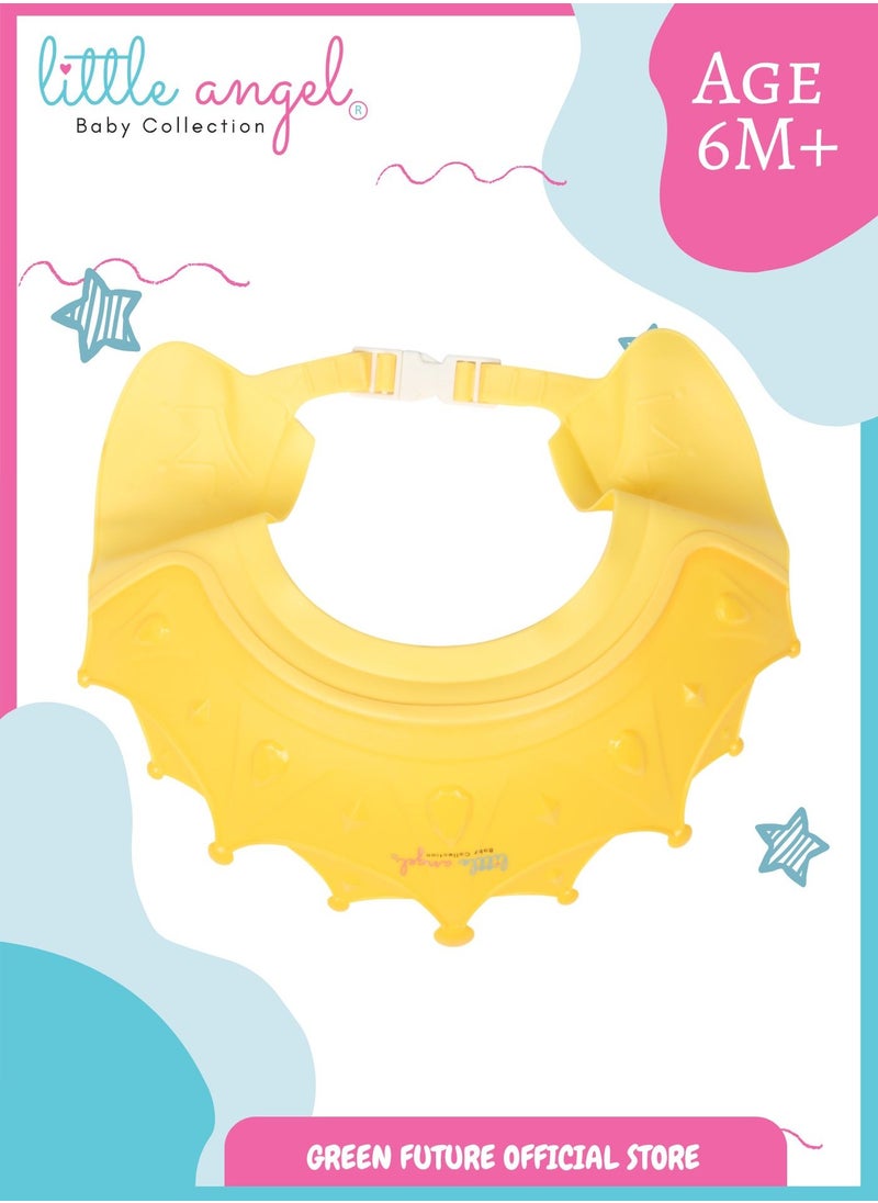 Little Angel Baby Adjustable Shower Cap for Hair Washing – Soft Silicone Bath Visor for Toddlers, Protects Eyes & Ears, Comfortable Fit - Blue  - Image 1