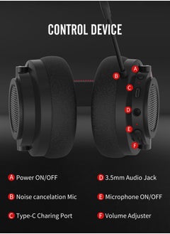 NUBWO G03 Gaming Headset,Wireless Gaming Headphones with Mic,2.4GHz & Bluetooth 5.3 Technology with Noise-Canceling Microphone, for PS5, PS4, PC, and Switch, Ergonomic Design,Black/Green  - Image 2