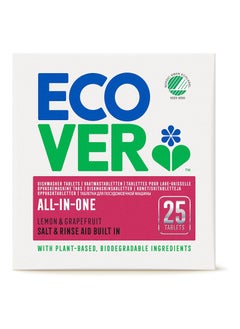 ecover ecover All In One Dishwasher Tablets-25 Lemon & Grapefruit 500G 
