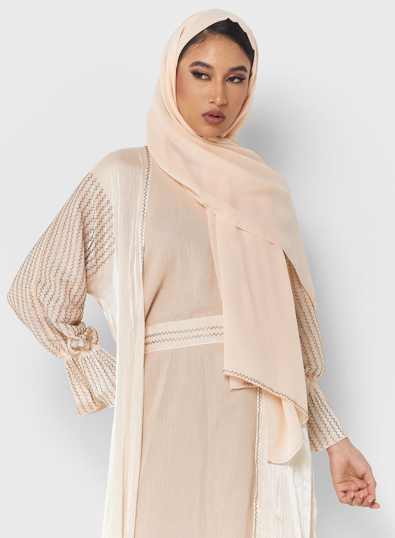 خزانة عباية بأكمام منتفخة وداخلية - Image 4