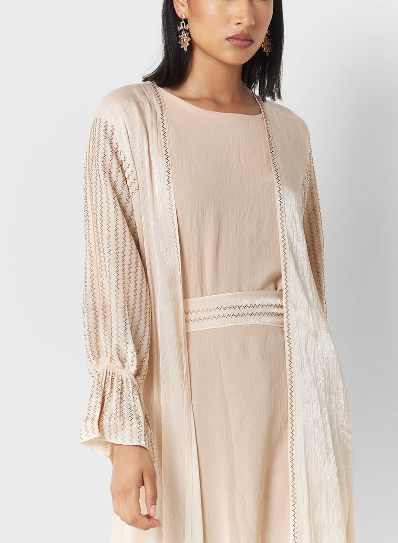 خزانة عباية بأكمام منتفخة وداخلية - Image 3