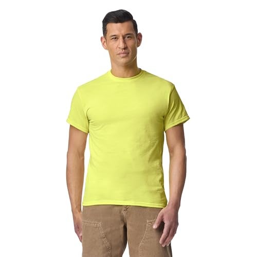 Gildan Unisex Adult Dryblend T-shirt, Style G8000, Multipack, Safety Green (2-pack), X-Large US - Image 2