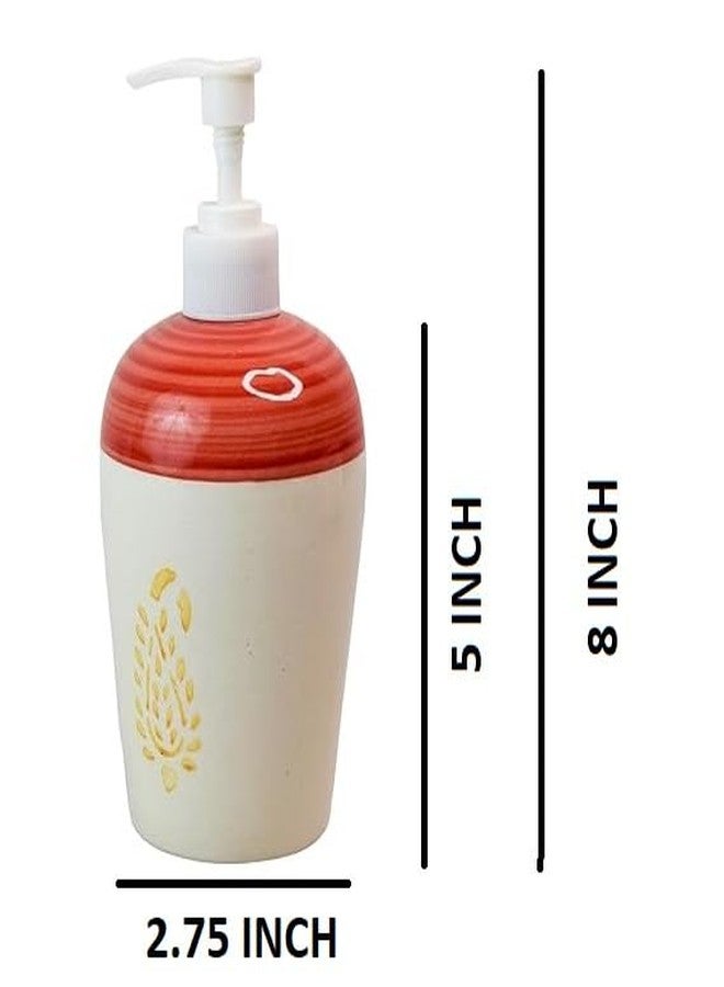Skywalk Hand Painted Ceramic Bathroom Set of 3 Pcs - Liquid Soap Dispenser, Soap Dish and Brush Holder for Bathroom Décor and Home Gift Set SWKA-1219 - Image 2