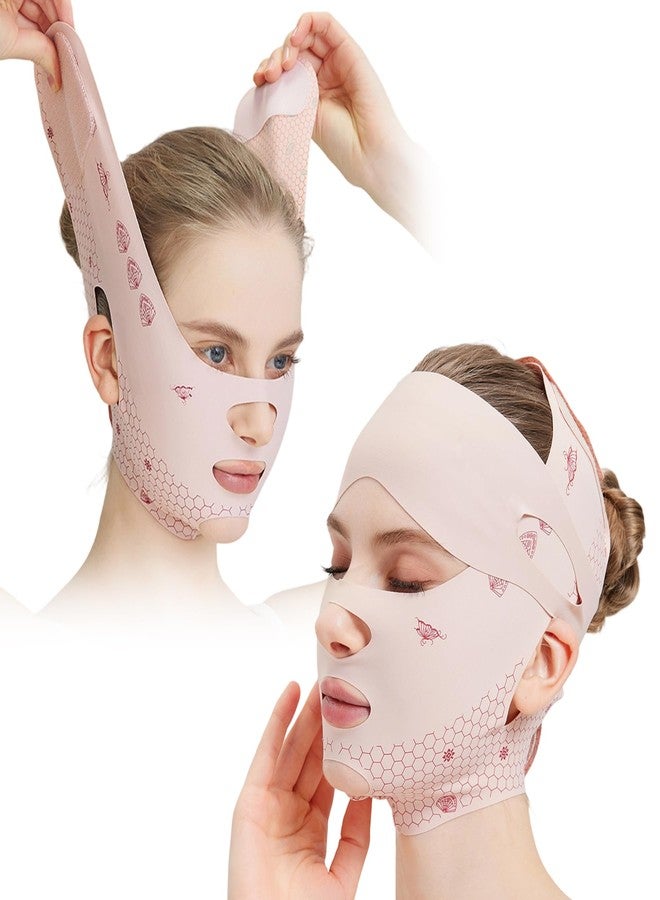 Face Strap Forehead Lift Band, Face Lift Belt Comfortable Forehead Bandage For Sleep Mask Chin Up Face Lift Vshaped Strap - Image 1