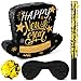 Poen 2026 New Year Piata Black Top Hat Piata with Stick and Blindfold Confetti Happy New Years Eve Party Supplies Decorations Large Piata for Adults Game Party Supplies 1496 x 124 x 295 in - Image 2