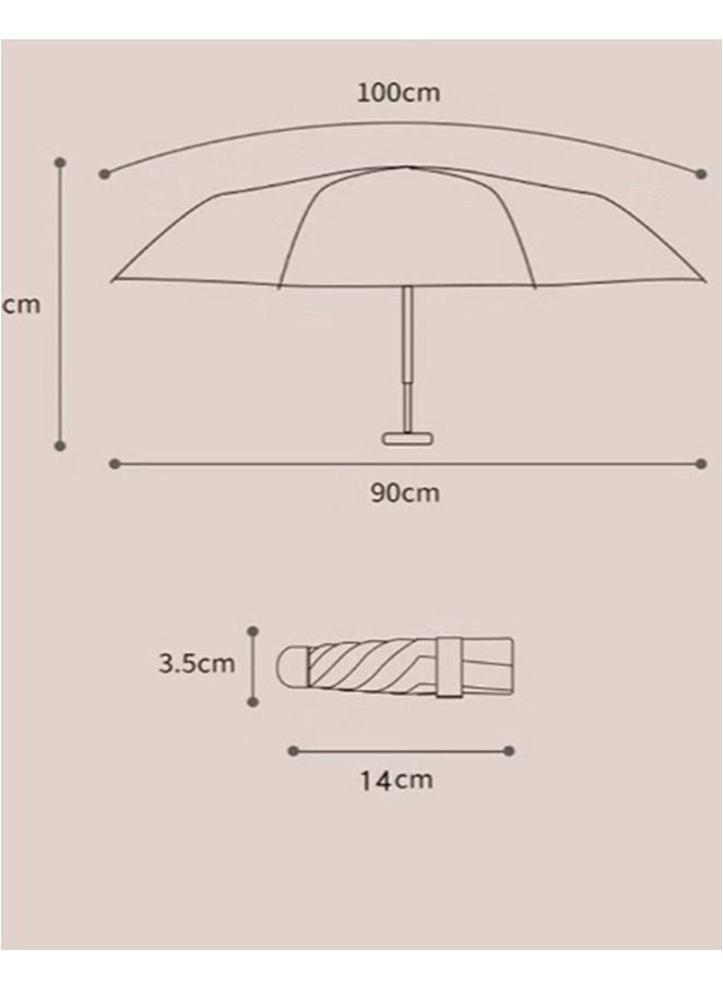 Mini Travel Sun Umbrella,Small Compact UV Umbrella for Sun and Rain,Lightweight  Portable,Windproof Parasol Umbrella with UV Protection for Women Men Kids ,Small Folding Capsule Umbrella(Blue)  - Image 3