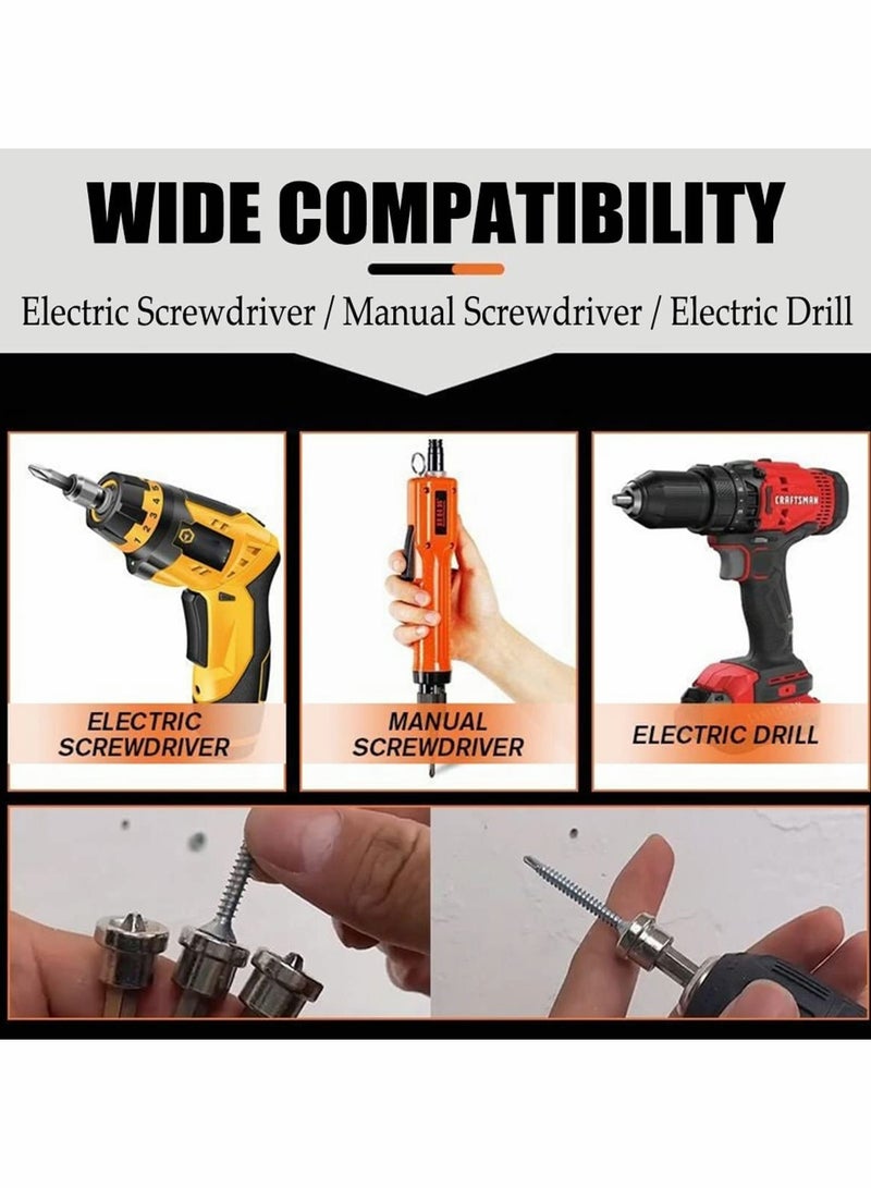 Excefore Magnetic Positioning Screwdriver Bits Set, PH2 Magnetic Phillips Screwdriver Set Bits, Hex Shank Positioning Bit Batch Head for Manual Electric Screwdriver Impact Drill Tool Kit Accessory(25mm+50mm) - Image 3