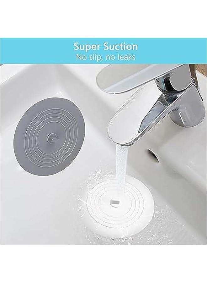 رينكس قطعتا م غطاء مصرف حوض الاستحمام م الميكاكوز، سدادات حوض  كيرة، اغطية تصريف حوض الاستحمام، لاقط الشعر وسدادات سدادة حوض الاستحمام الشفط لملحقات المطخ والحمام والغسيل عوتا) - Image 2