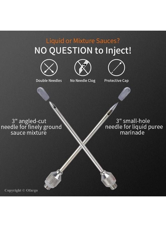 Generic - Meat Marinade Flavour Injector Syringe With Needle Clear/Red - Image 1