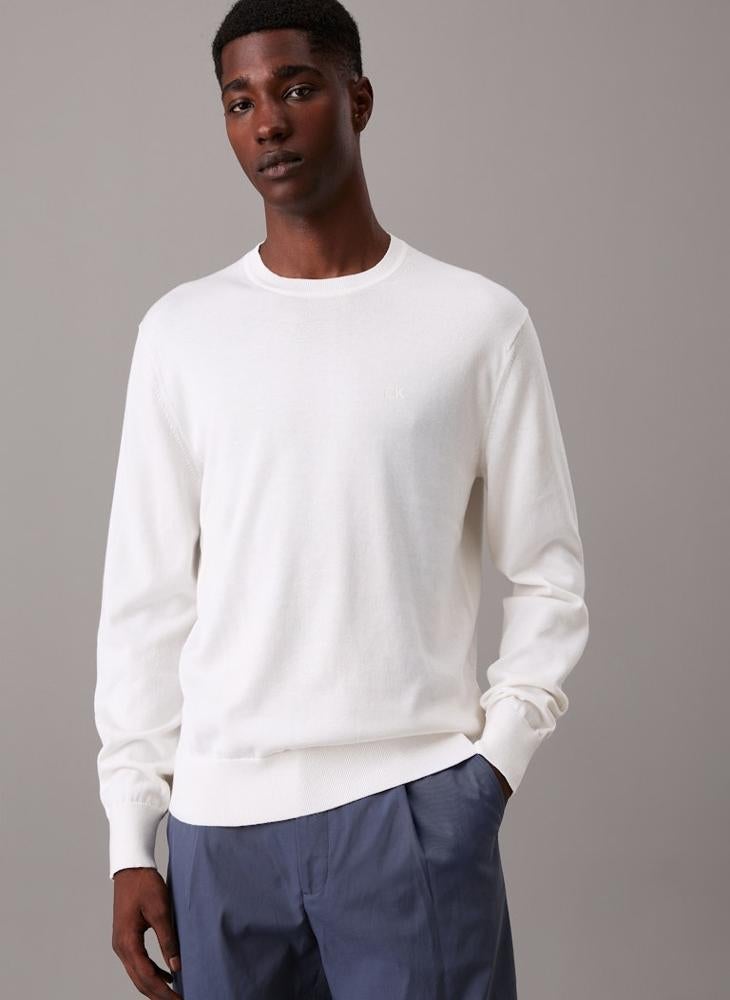 CALVIN KLEIN Crew Neck Cotton Jumper - Image 1