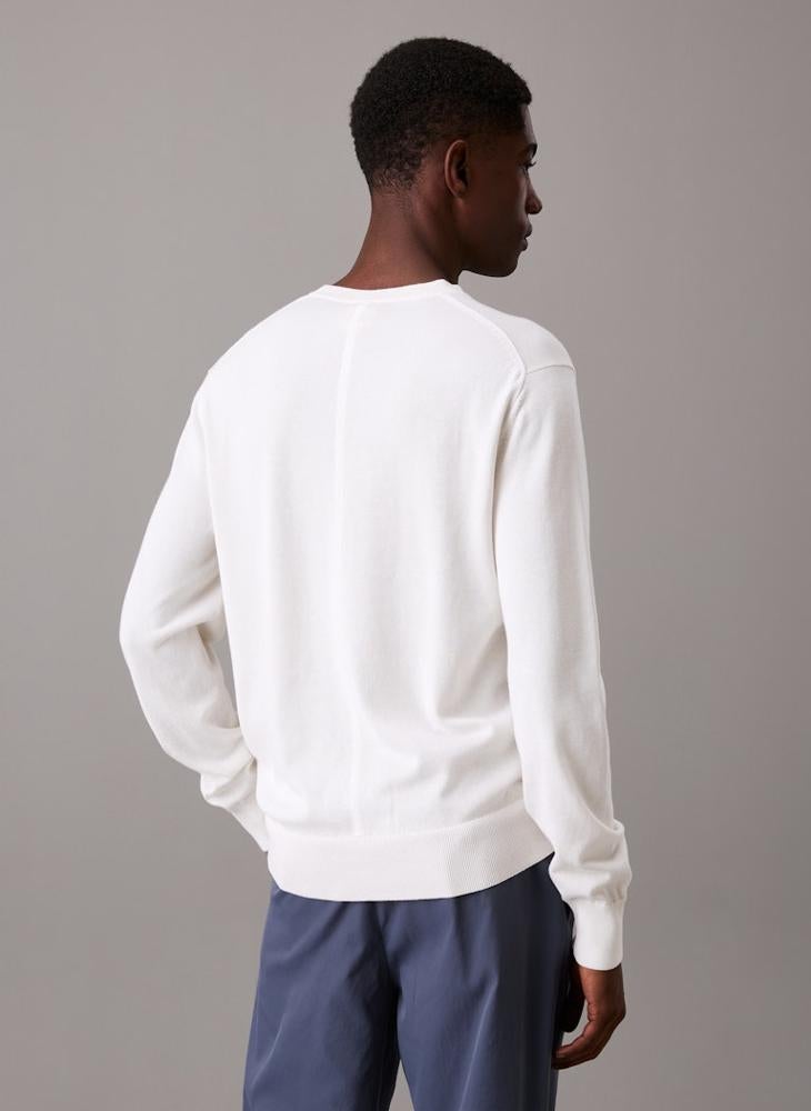CALVIN KLEIN Crew Neck Cotton Jumper - Image 2
