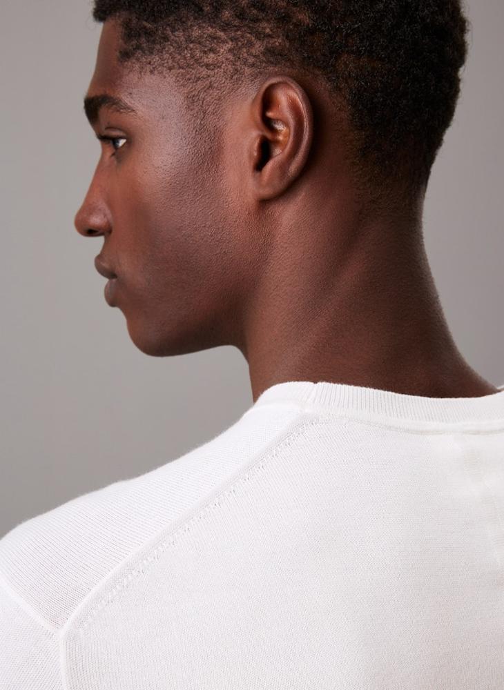CALVIN KLEIN Crew Neck Cotton Jumper - Image 3