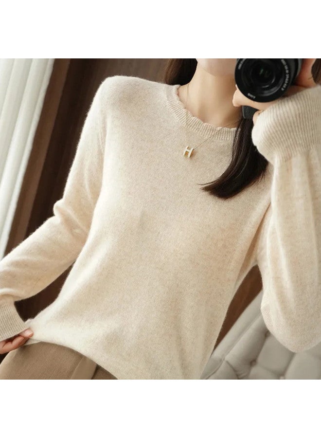 Modal Lace Collar Women'S Base Shirt, Skin-Friendly, Simple, Solid Color, Stylish, Fashionable Long Sleeve Top For Women - Image 5