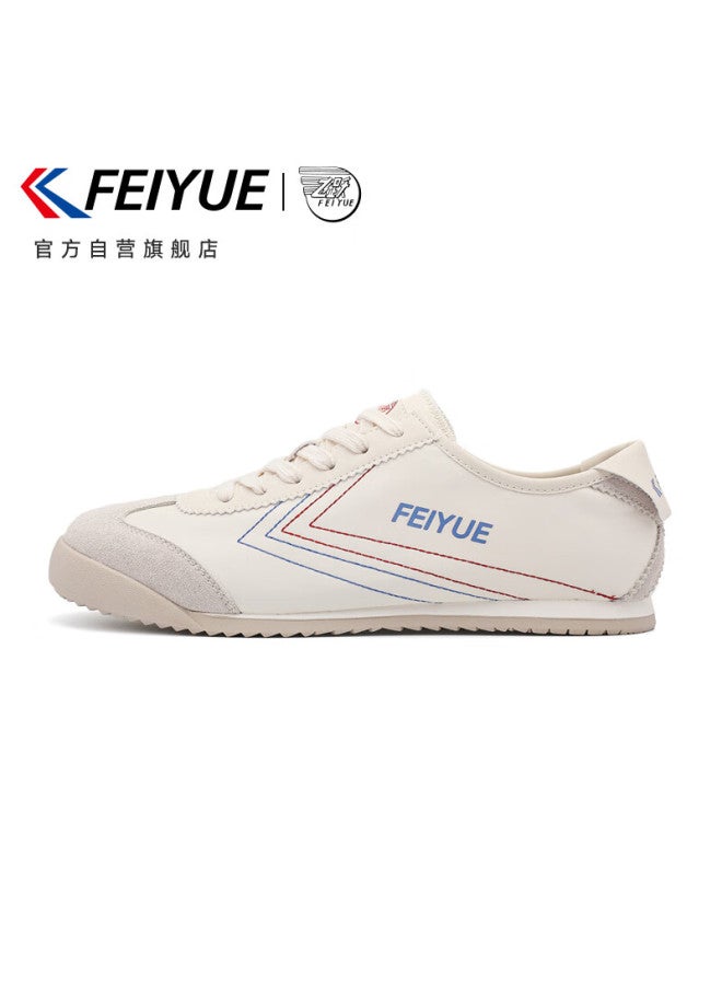 Feiyue Official Men's Sneakers, Winter New Style Thick Warm Versatile Training Shoes For Men, Beige-gray Size 42