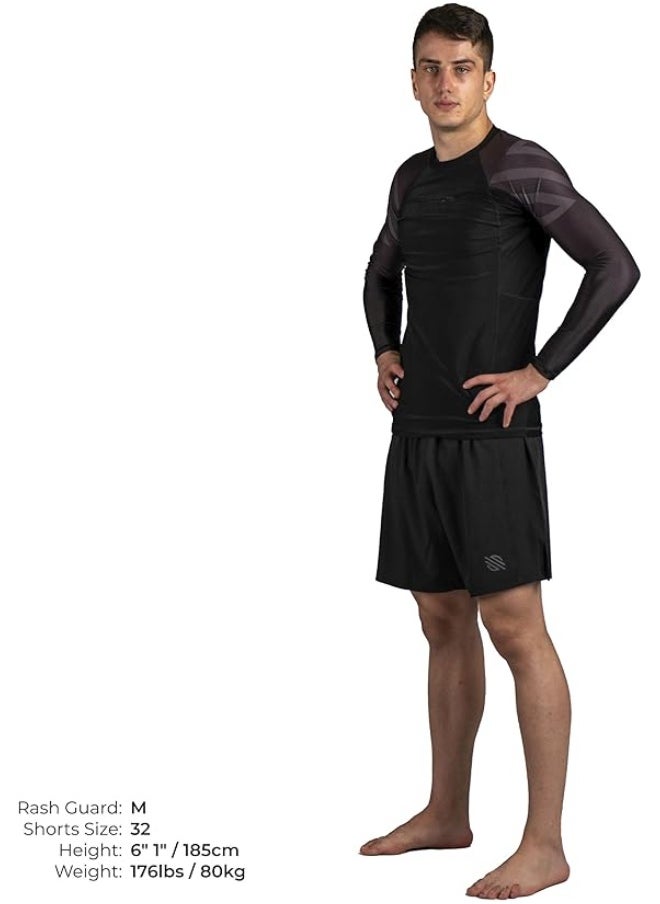Sanabul  Essential Long Sleeve Compression Shirts For Men | Mma Bjj Athletic Compression Shirt | Men Cross Training Rashguard (2X-Large, All Black)  - Image 2