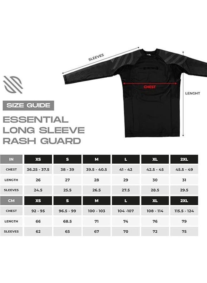 Sanabul  Essential Long Sleeve Compression Shirts For Men | Mma Bjj Athletic Compression Shirt | Men Cross Training Rashguard (2X-Large, All Black)  - Image 5