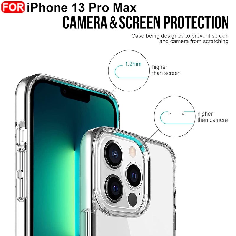 Cedo iPhone 13 Pro Max Clear Case | Soft Flexible Slim-Fit | Full Body 360 Protection Shock Proof TPU Back Cover (Transparent) - Image 4