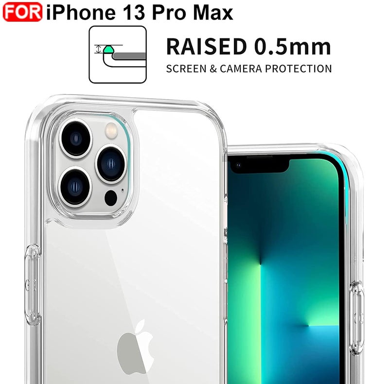 Cedo iPhone 13 Pro Max Clear Case | Soft Flexible Slim-Fit | Full Body 360 Protection Shock Proof TPU Back Cover (Transparent) - Image 3