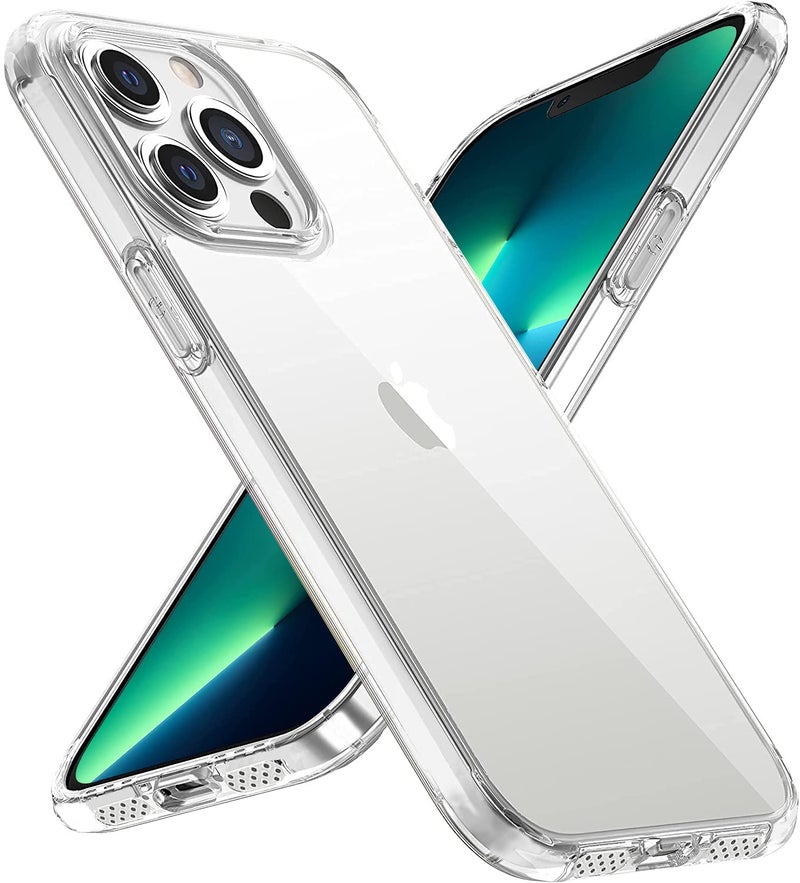 Cedo iPhone 13 Pro Max Clear Case | Soft Flexible Slim-Fit | Full Body 360 Protection Shock Proof TPU Back Cover (Transparent) - Image 1