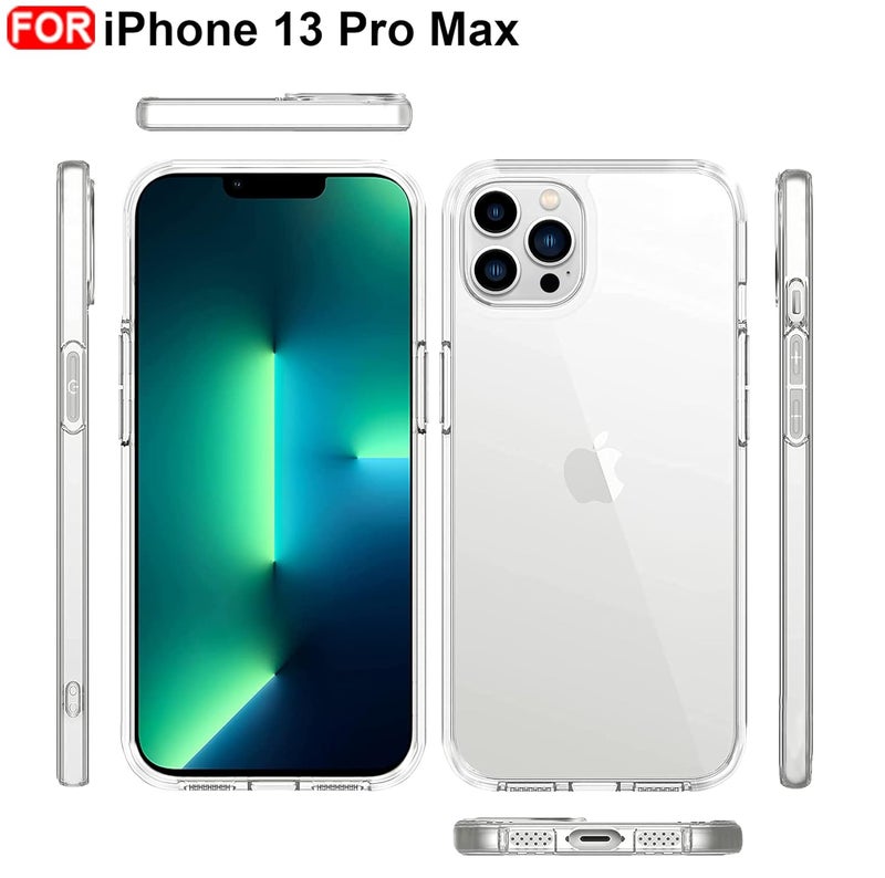 Cedo iPhone 13 Pro Max Clear Case | Soft Flexible Slim-Fit | Full Body 360 Protection Shock Proof TPU Back Cover (Transparent) - Image 2