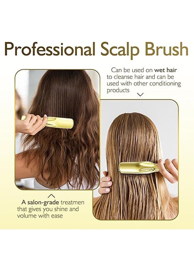 Photon Detangling Hair Brush, Dry and Wet Detangler Hair Brush for Women and Men, Massager Scalp Brush for Straight/Curly/Thick/Long/Wavy/Damaged Hair (Gold) - Image 4