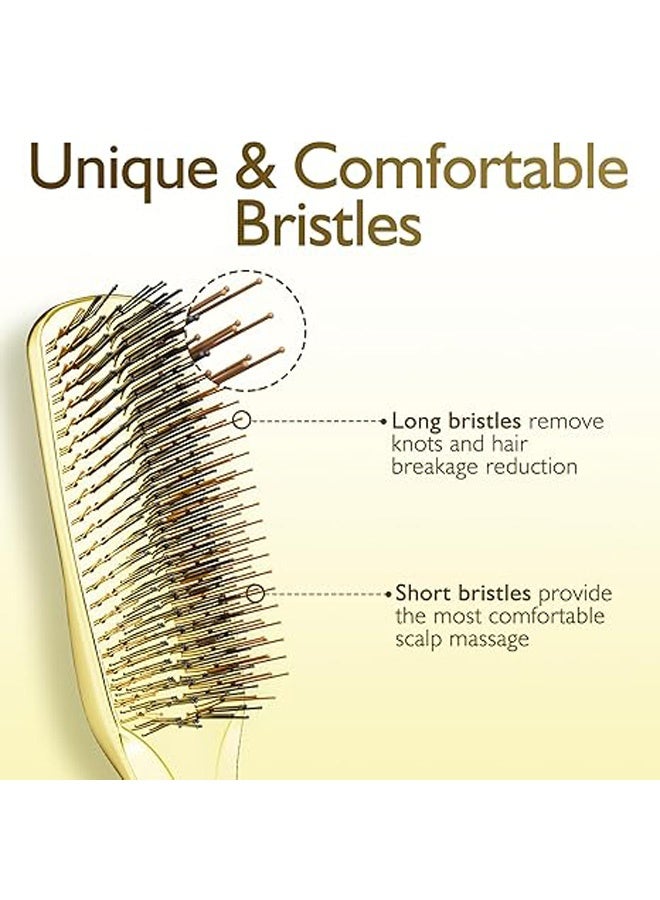 Photon Detangling Hair Brush, Dry and Wet Detangler Hair Brush for Women and Men, Massager Scalp Brush for Straight/Curly/Thick/Long/Wavy/Damaged Hair (Gold) - Image 3