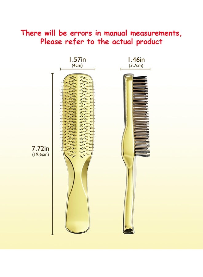 Photon Detangling Hair Brush, Dry and Wet Detangler Hair Brush for Women and Men, Massager Scalp Brush for Straight/Curly/Thick/Long/Wavy/Damaged Hair (Gold) - Image 2