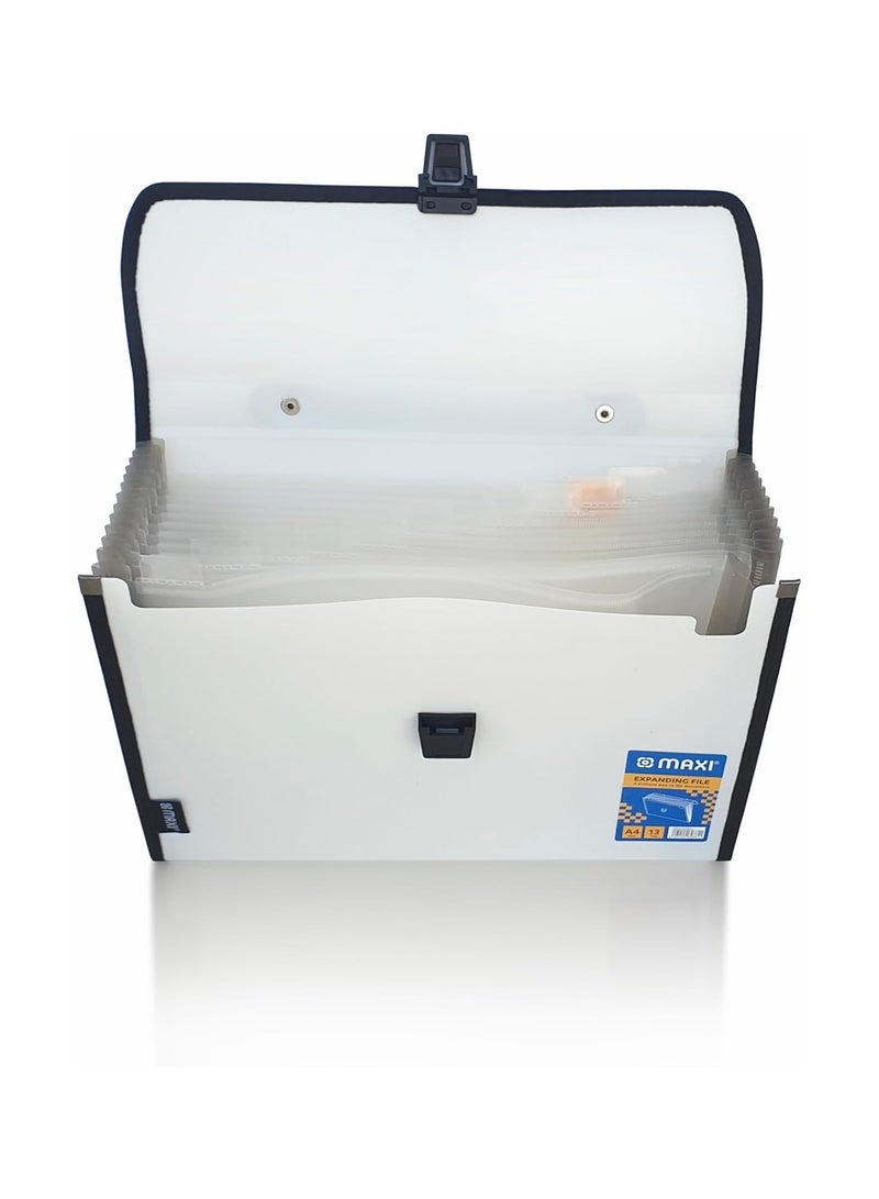 Maxi 13-Pocket Expanding File White - Image 2