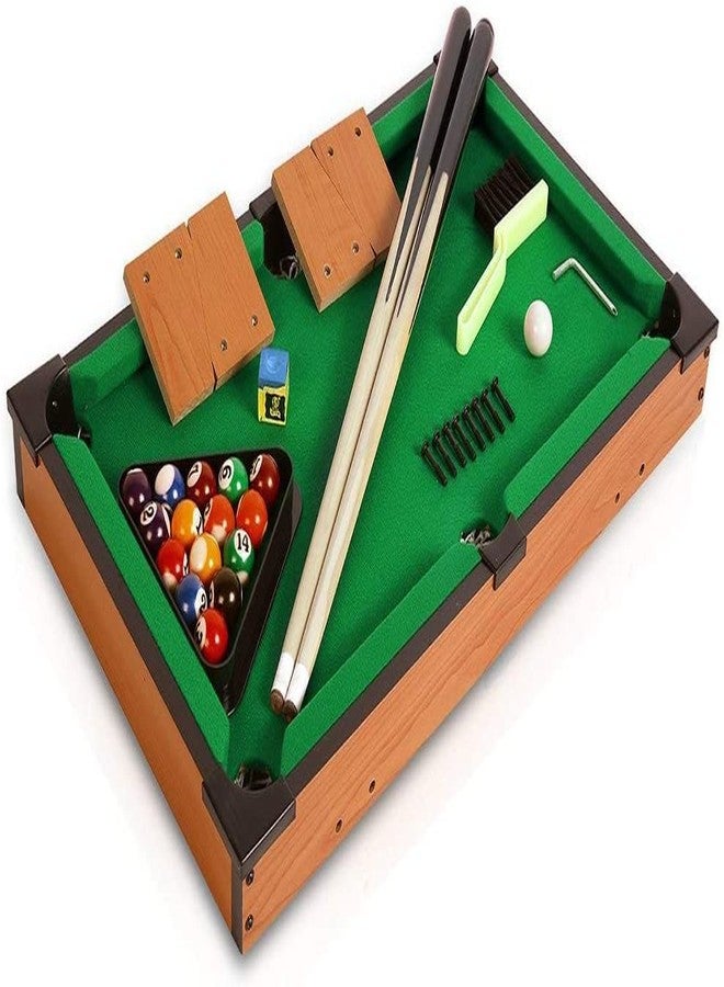 JETRA Tabletop Pool Table with 15 Colored Balls- 1 cue Ball- 2 Pool Sticks- 1 Cube of Chalk, and Triangle for Kids | Indoor Games/Toy (Brush not a Included) - Image 3