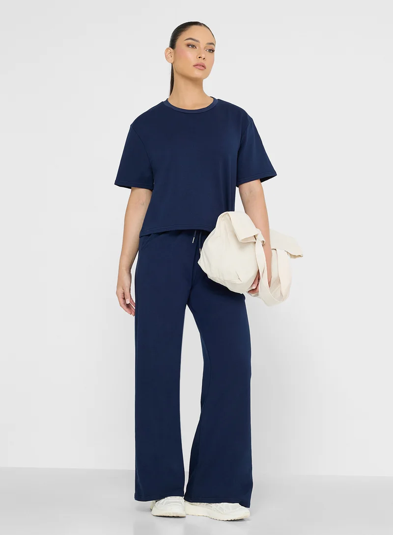 Ginger Basics Cotton Blend Oversize T-shirt &amp; Sweatpant Set